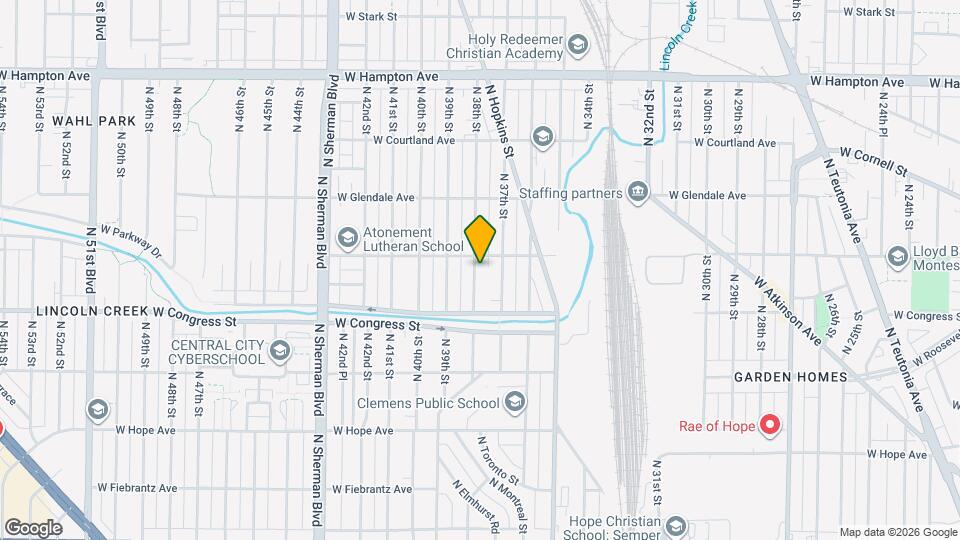 4464 N 38th St Map and Location Details