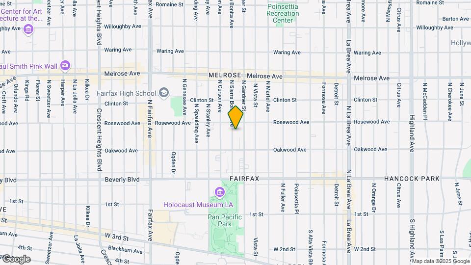 444 N Sierra Bonita Ave Mapa y Detalles de la Ubicación