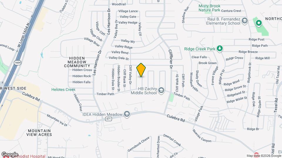 5927 Cliff Rock Dr Map and Location Details