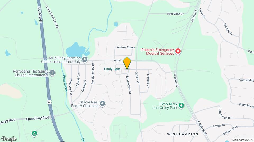 1303 N Hampton Dr Mapa y Detalles de la Ubicación