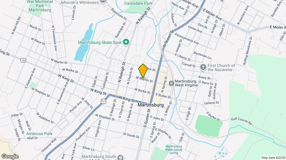 225 W Martin St Map and Location Details