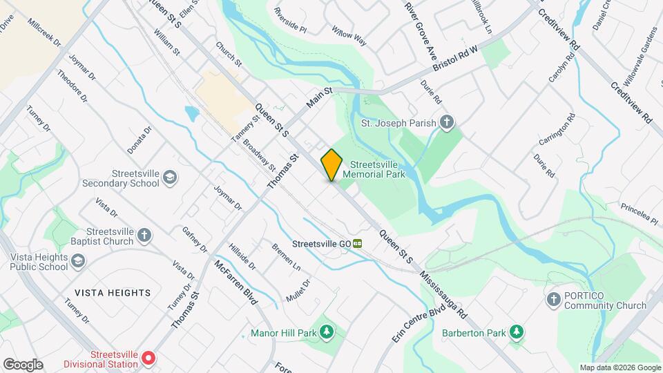 296 Queen St S Map and Location Details