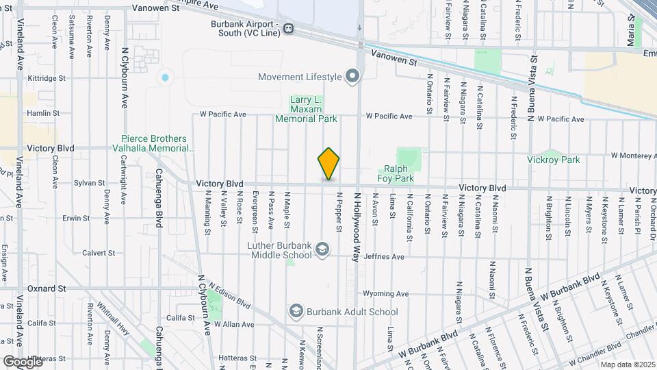 3617 W Victory Blvd Map and Location Details