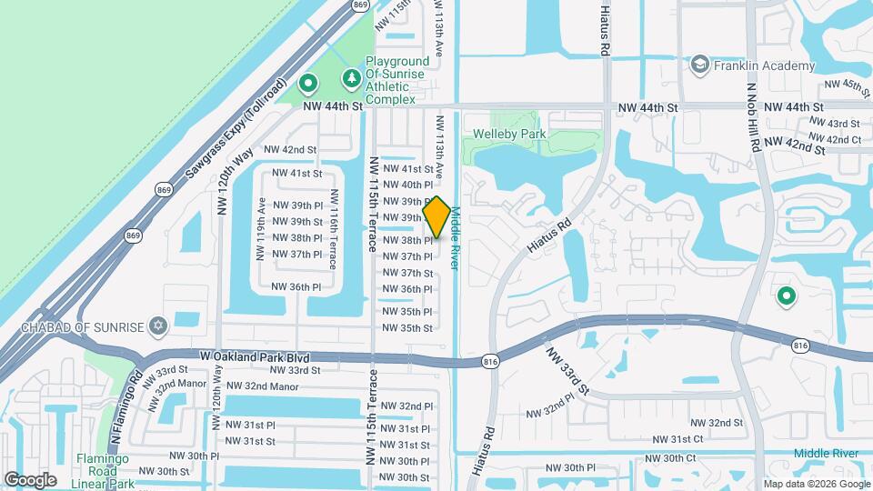 11310 NW 38th Pl Map and Location Details