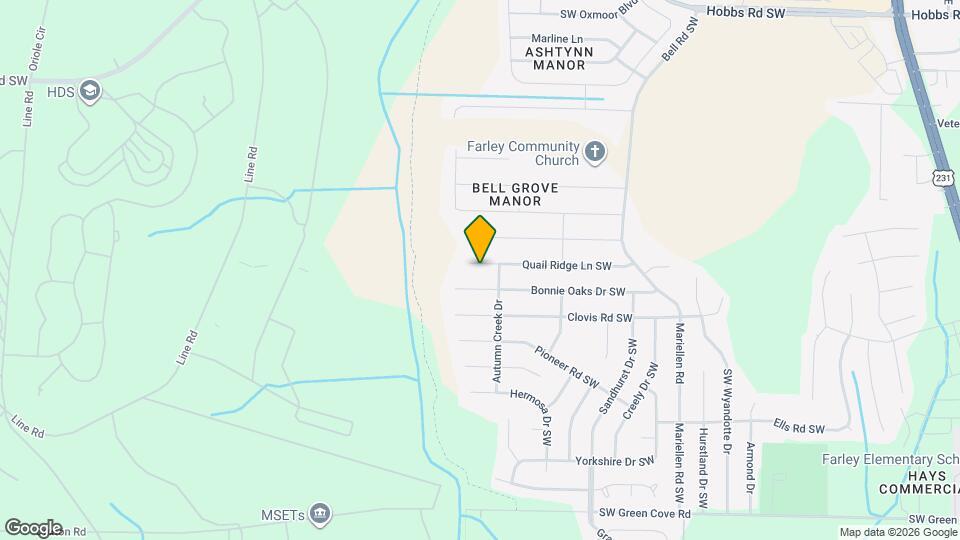 2607 Quail Ridge Ln SW Map and Location Details