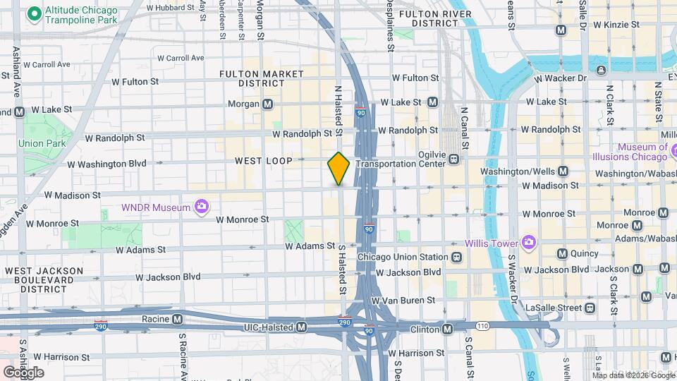 801 W Madison St Map and Location Details