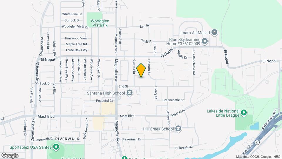 10657 Trigal Way Map and Location Details