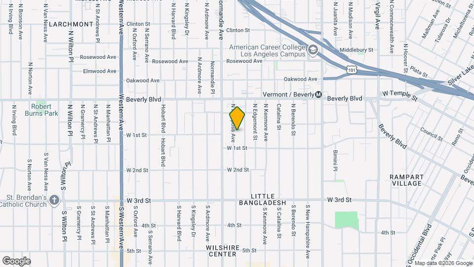 134 N Mariposa Ave, Unit 111 Map and Location Details