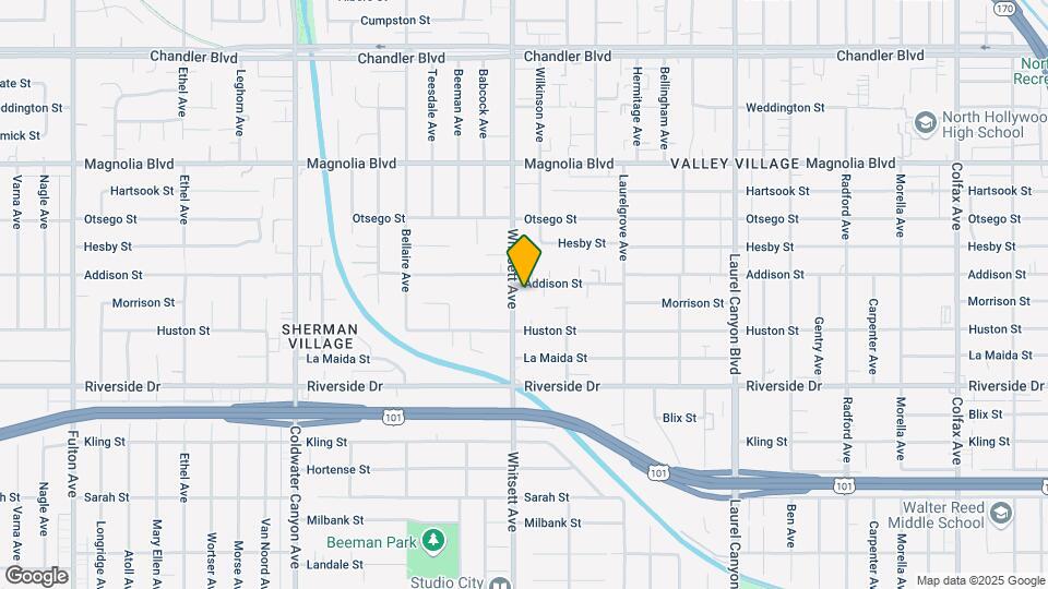 4942 Whitsett Ave Mapa y Detalles de la Ubicación