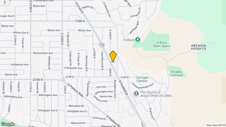 1955 S Foothill Dr Map and Location Details