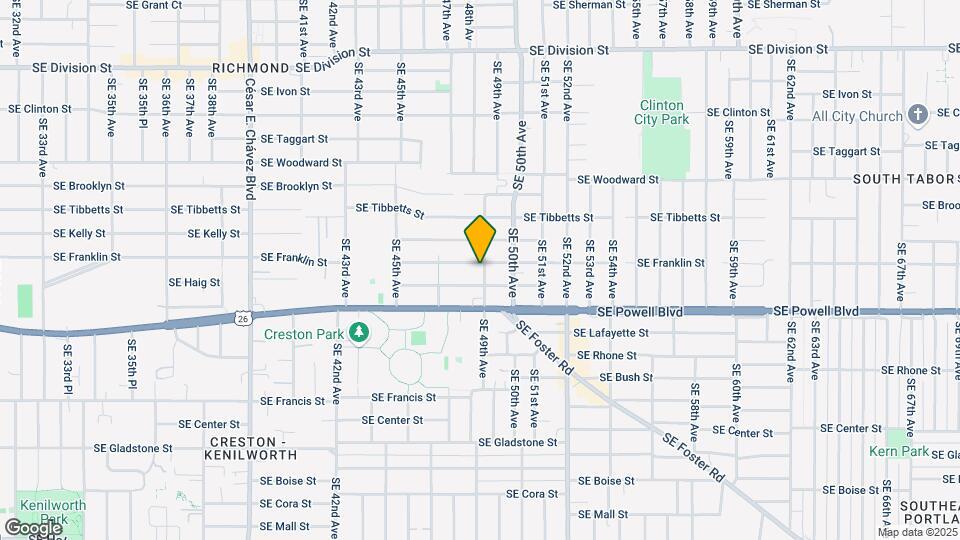 4836 SE Franklin St Map and Location Details