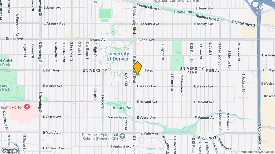 2330 S University Blvd Mapa y Detalles de la Ubicación