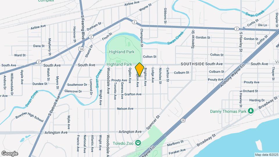 553 Hampton Ave Map and Location Details