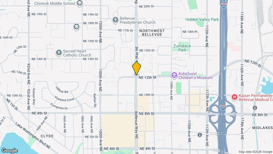 1200 Bellevue Way NE Map and Location Details