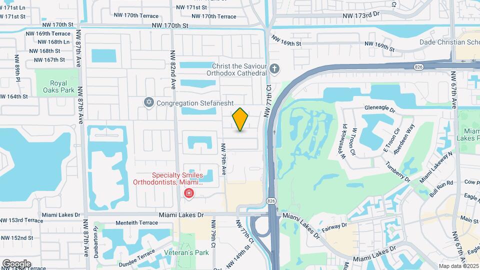 7821 NW 160th Terrace Map and Location Details