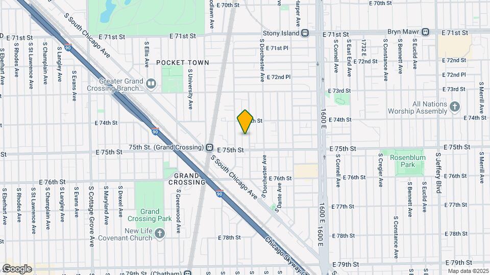 7430 S Kenwood Ave Map and Location Details