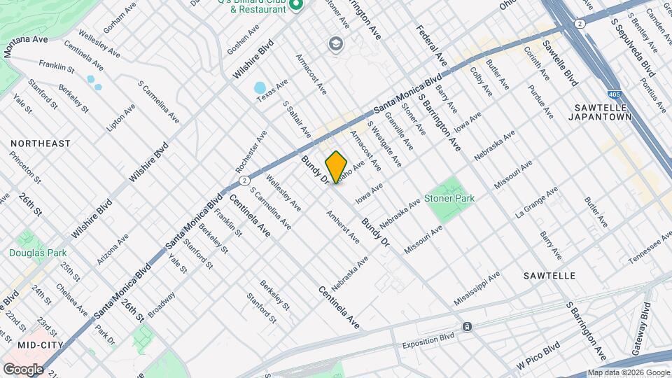 1606 S Bundy Dr Map and Location Details