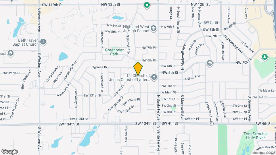 13000 S Robinson Ave Map and Location Details