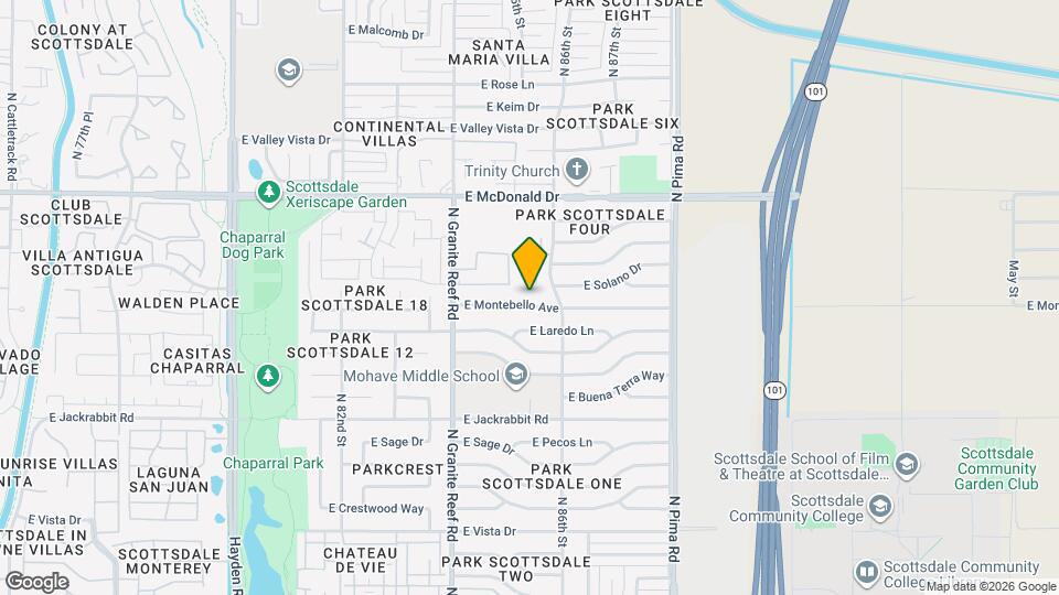 8510 E Montebello Ave Map and Location Details