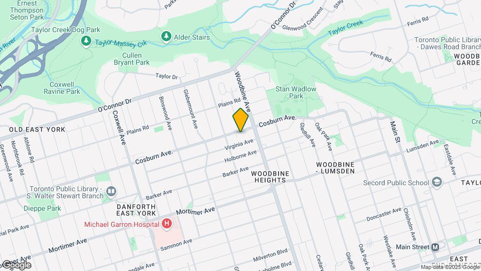 839 Cosburn Ave Map and Location Details