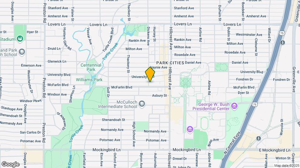 3454 McFarlin Blvd Map and Location Details