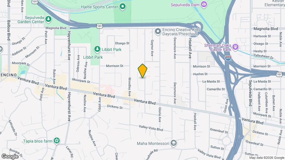 4909 Gaviota Ave Map and Location Details
