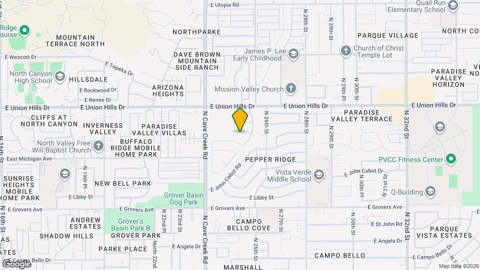 2529 E Bluefield Ave Map and Location Details