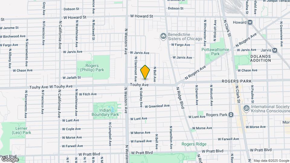 7205 N Oakley Ave Map and Location Details