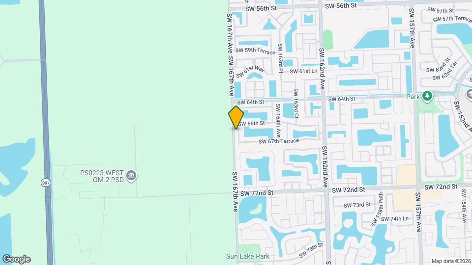 6662 SW 166th Ct Map and Location Details