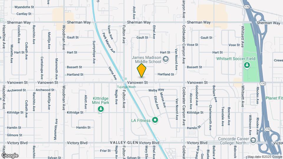 13155 Vanowen St Map and Location Details