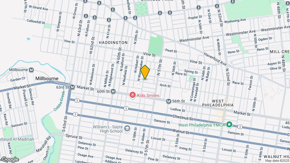 101 N 58th St Map and Location Details