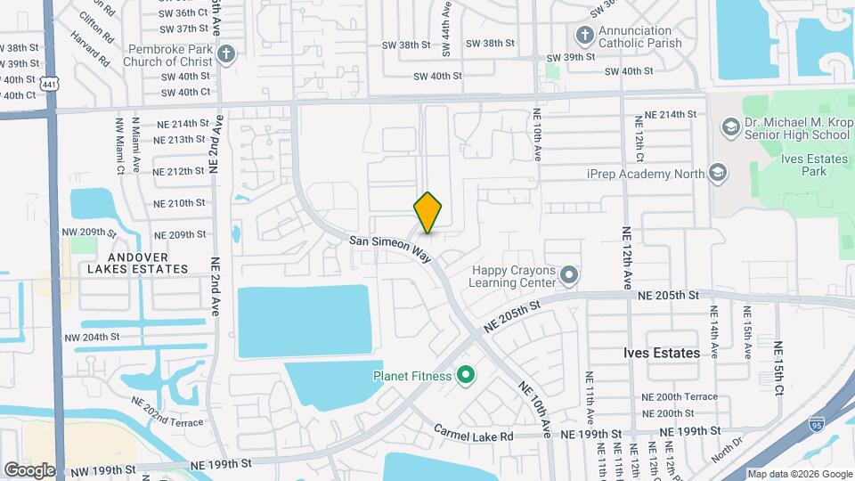 20848 NE 7th Ct Map and Location Details