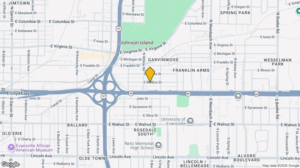 1415 E Indiana St Map and Location Details