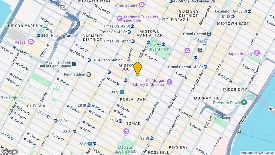 51-55 W 35th St Map and Location Details