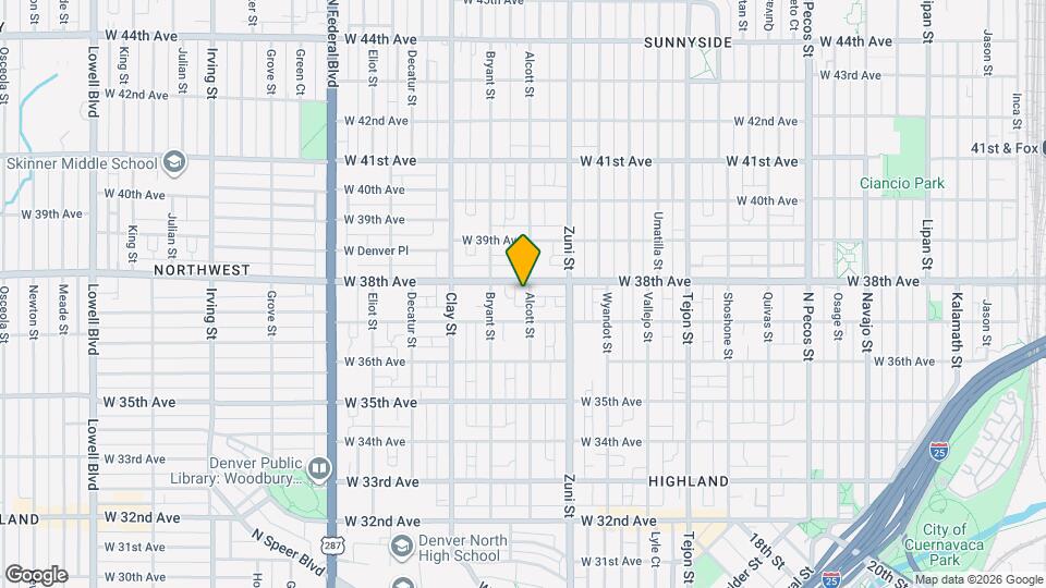 3741 Alcott St Map and Location Details