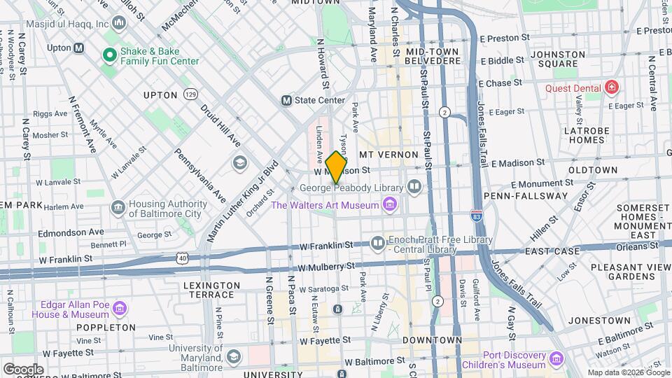226 W Monument St, Unit Unit 1R Map and Location Details