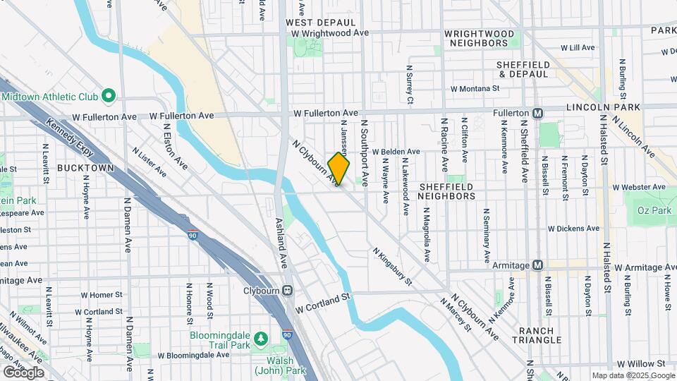 2204 N Clybourn Ave, Unit 3 Map and Location Details