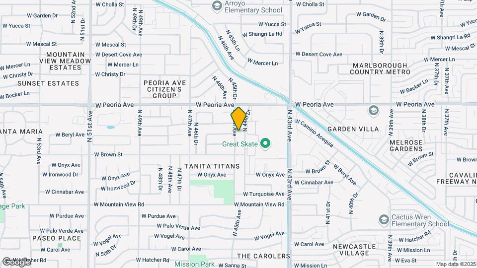 10237 N 45th Ave Map and Location Details