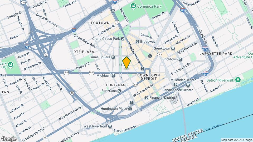 Westin Book Cadillac Detroit Map and Location Details