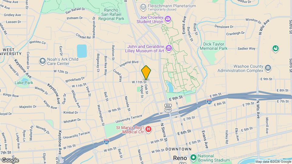 1220 Oak St Map and Location Details