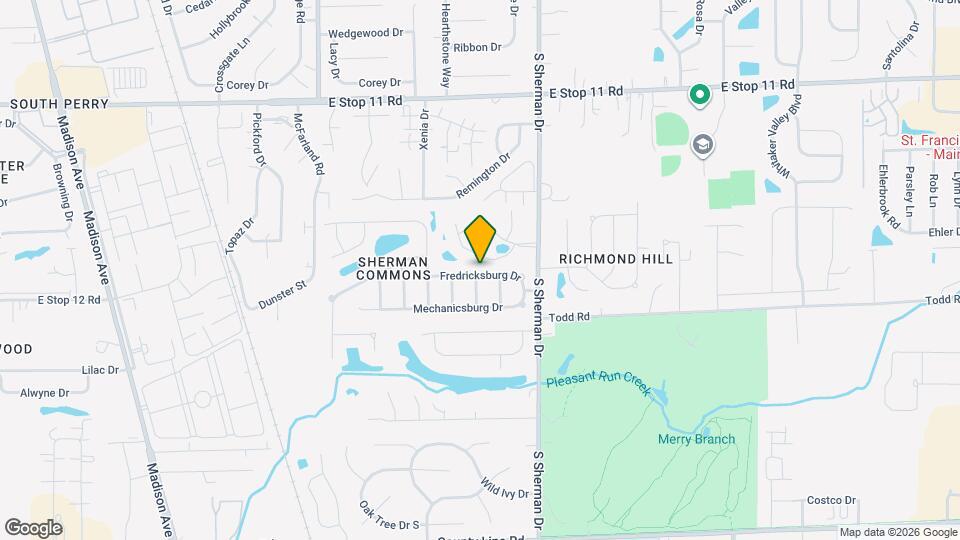 3624 Fredricksburg Dr Map and Location Details