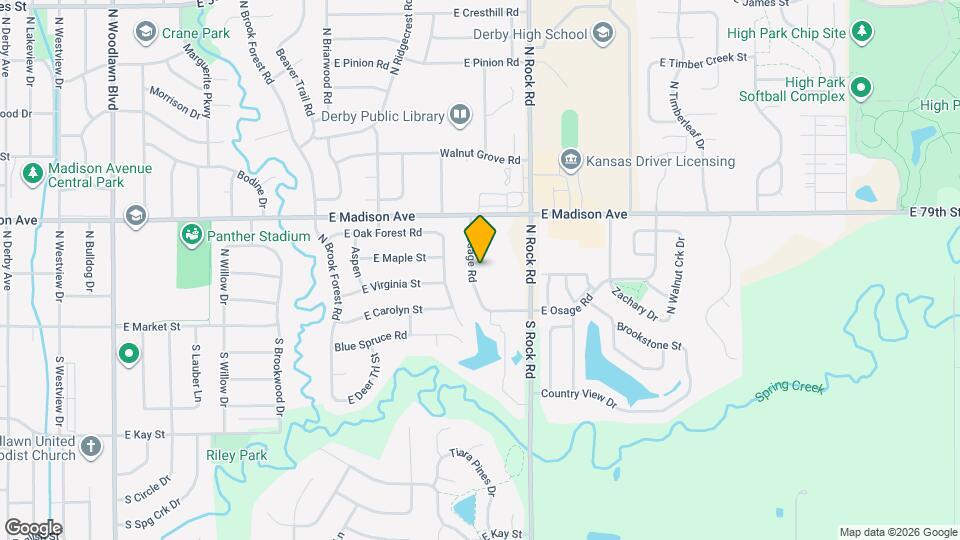 206 N Osage Rd Map and Location Details