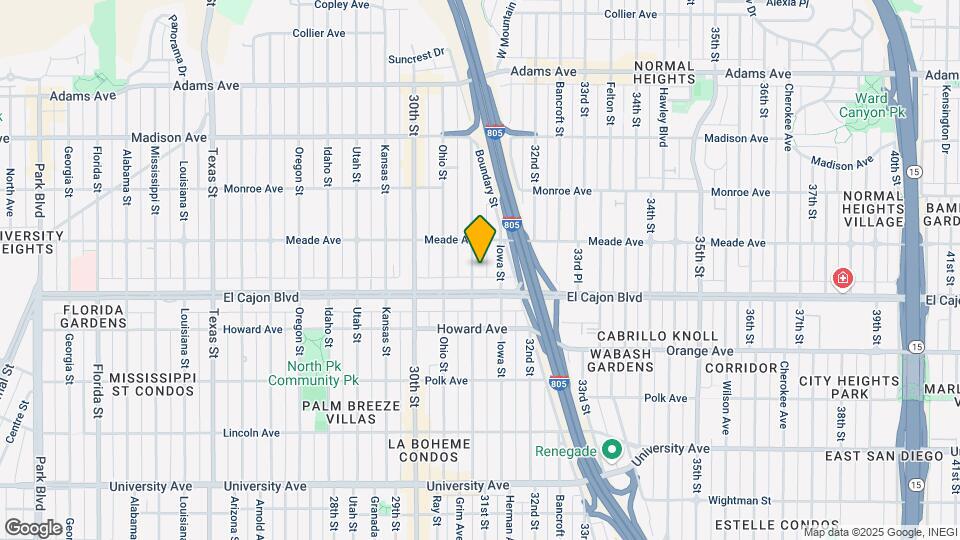 Ollie North Park Lofts Mapa y Detalles de la Ubicación