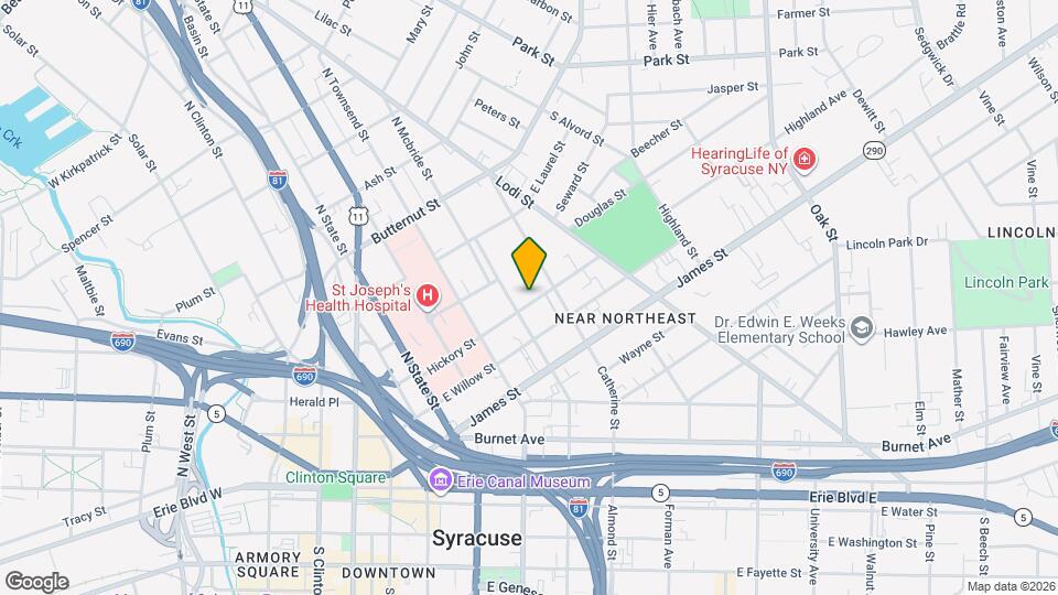 607 Hickory St Map and Location Details