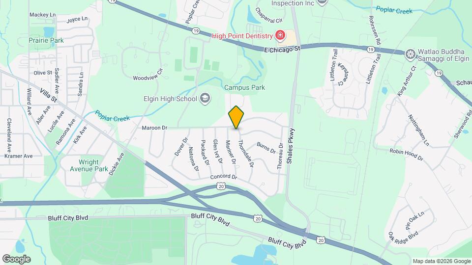 624 Thorndale Dr Map and Location Details