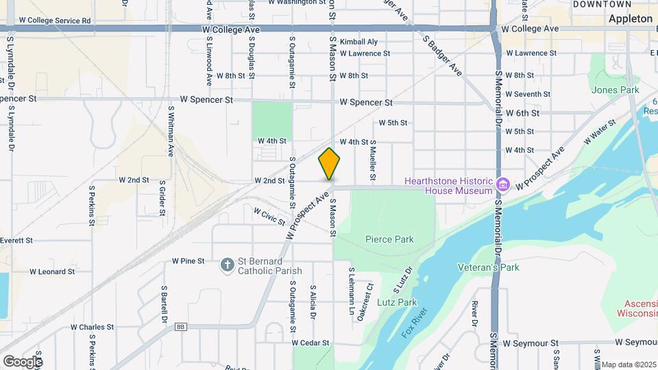 1300 W Prospect Ave Map and Location Details