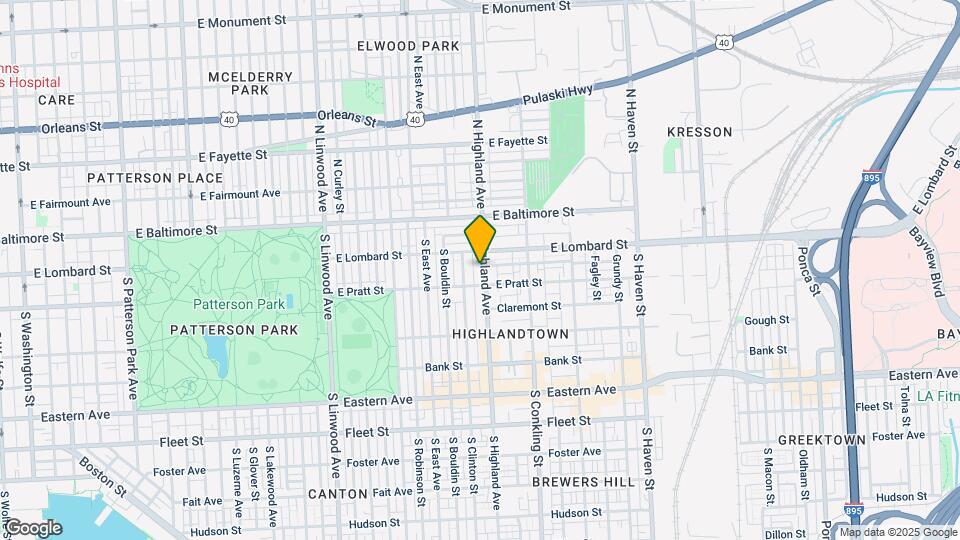 126 S Highland Ave Map and Location Details