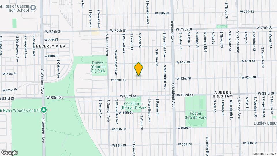 8156 S Wood St Mapa y Detalles de la Ubicación