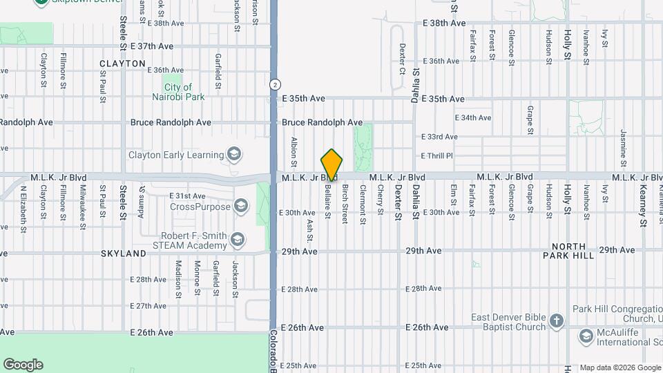 3070 Bellaire St Map and Location Details