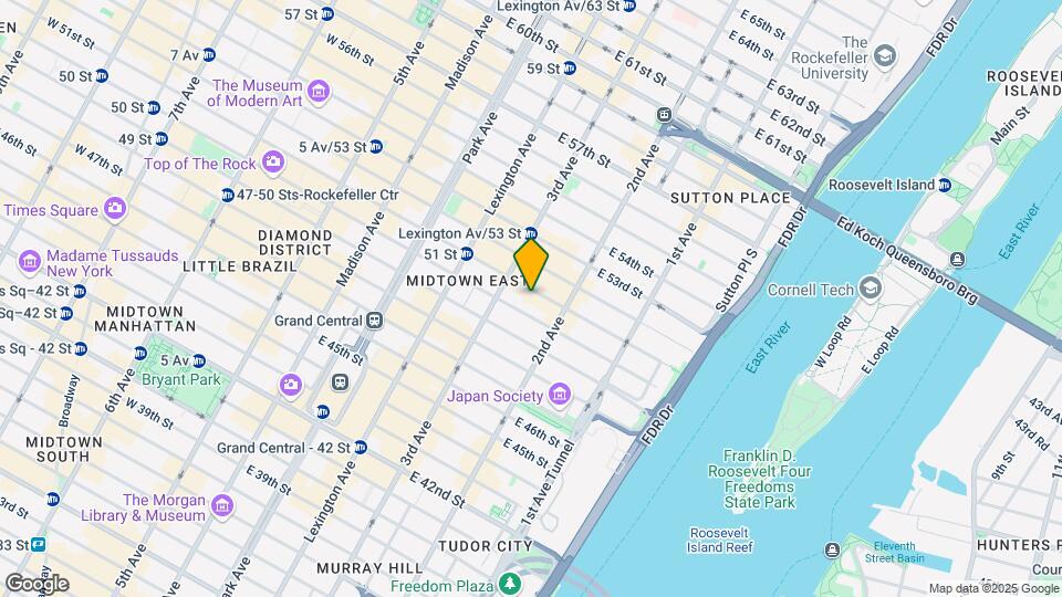222-224 E 51st St Mapa y Detalles de la Ubicación